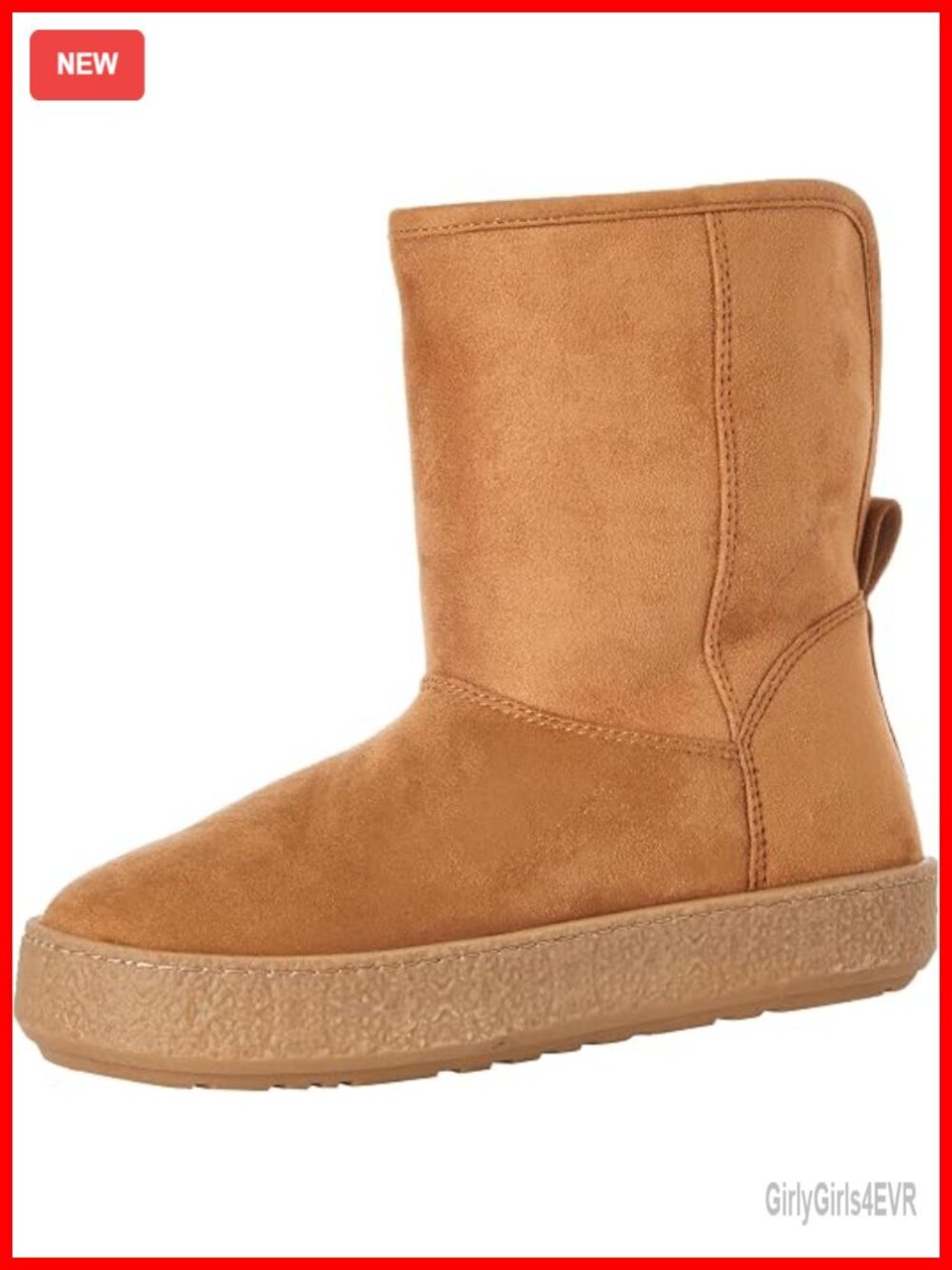 Faux Fur Shearling Fold-Over Boots with Memory Foam